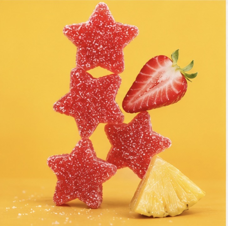 Strawberry Pineapple Dream Gummies, Reserve Blend, Holy Smokes