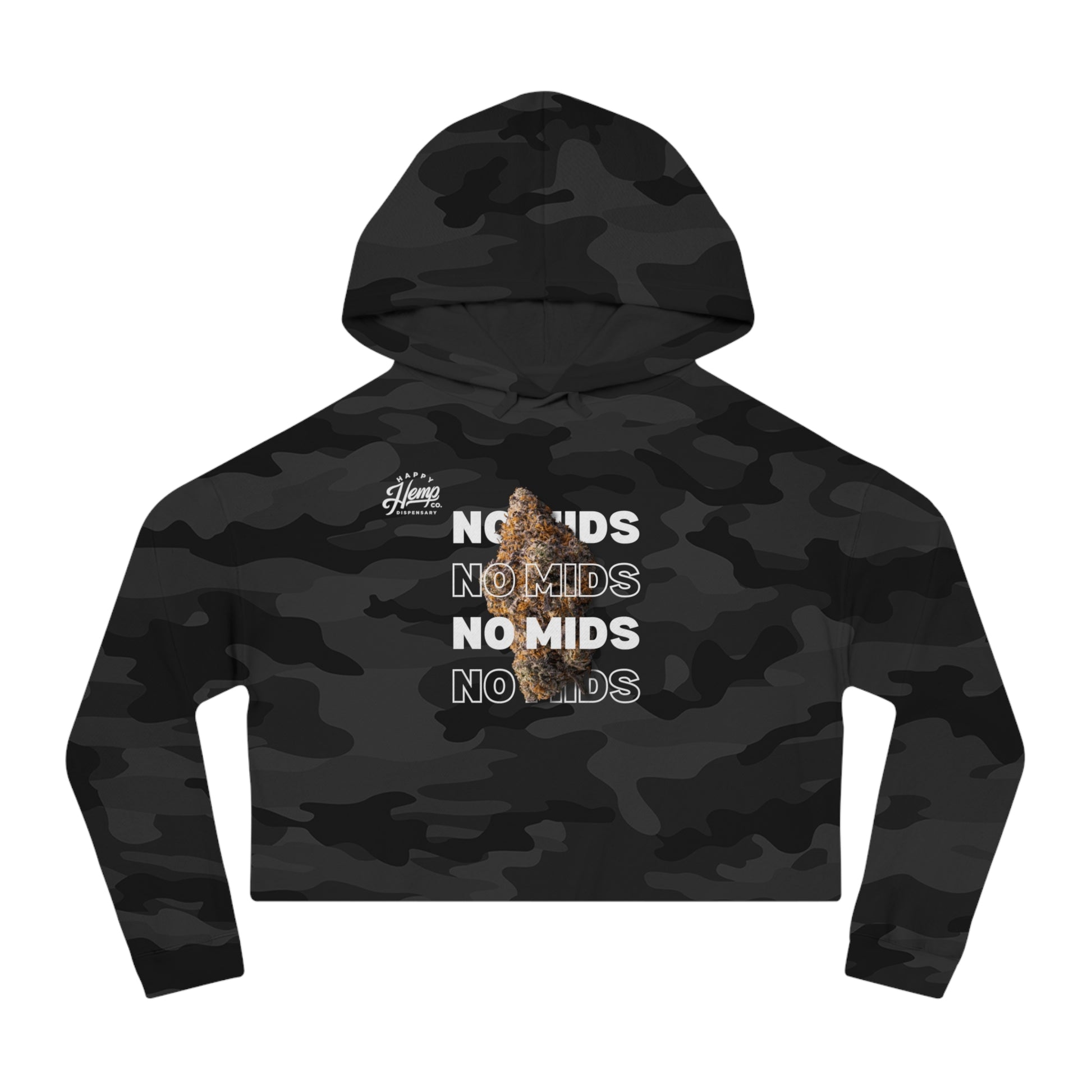 "No Mids, Only Exotics" Women's Crop Top Long Sleeve Hoodie