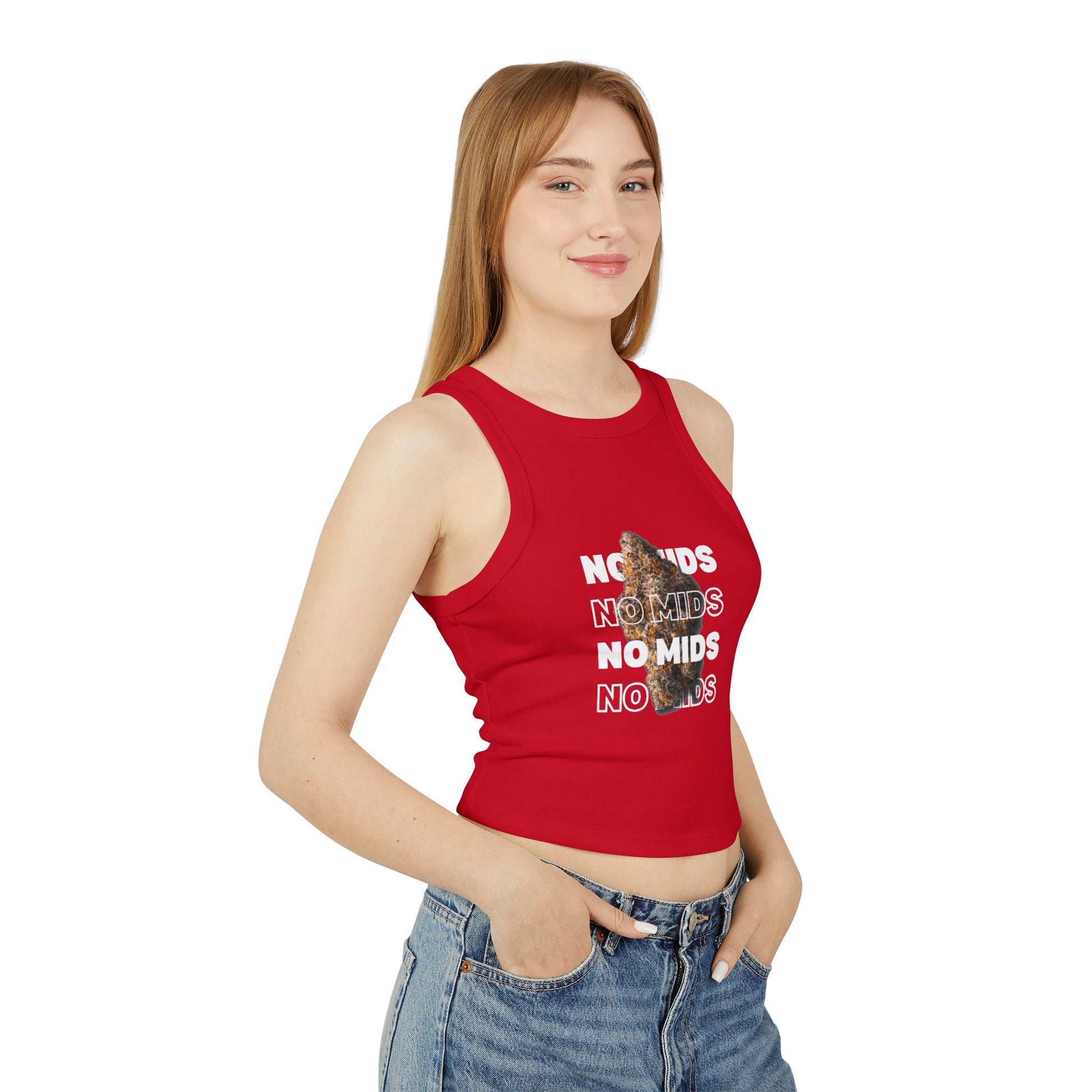 "No Mids, Only Exotics" Women's Racerback Tank Top