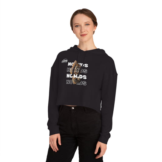 "No Mids, Only Exotics" Women's Crop Top Long Sleeve Hoodie