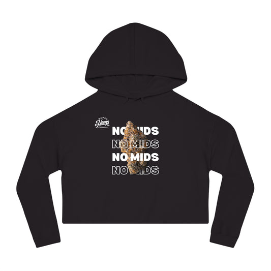 "No Mids, Only Exotics" Women's Crop Top Long Sleeve Hoodie