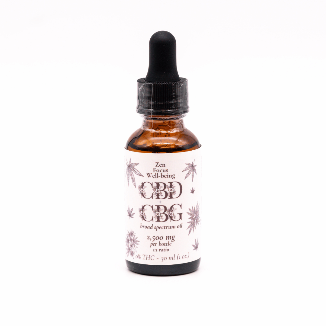 Balanced CBD CBG Oil - (40mg CBD + 40mg CBG) Tincture.