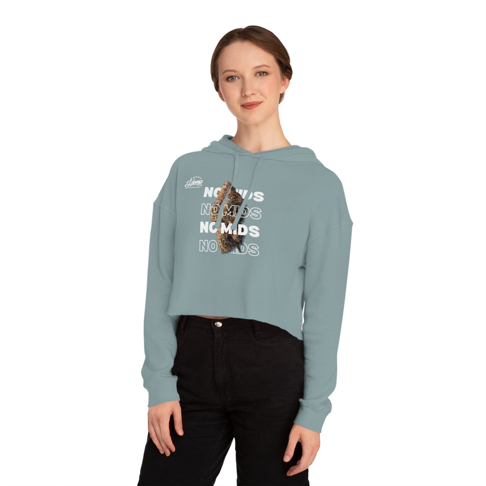 "No Mids, Only Exotics" Women's Crop Top Long Sleeve Hoodie