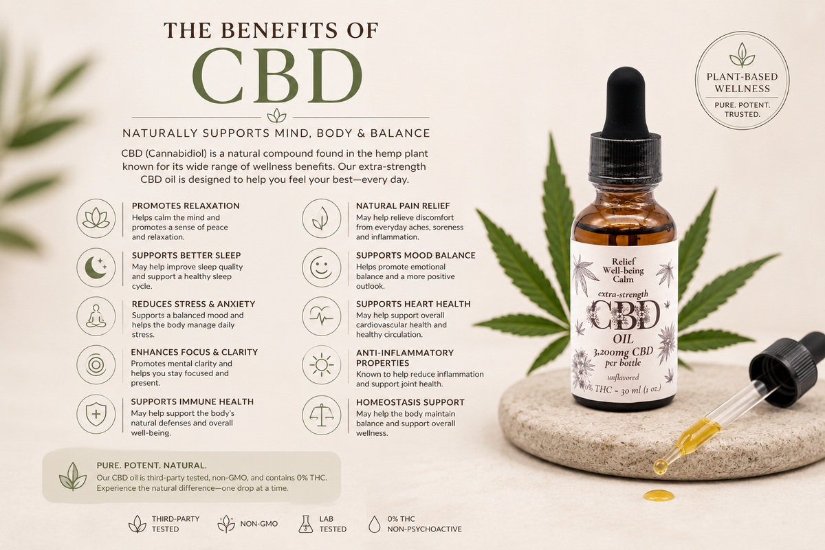 Extra-Strength CBD Oil – 3,200mg CBD