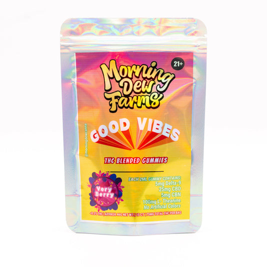 Morning Dew Farms: Good Vibes gummies.