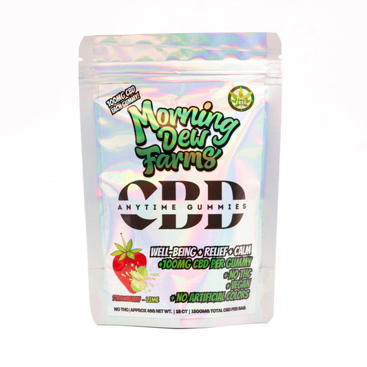 M Dew Anytime Gummies Strawb Lime No Thc.