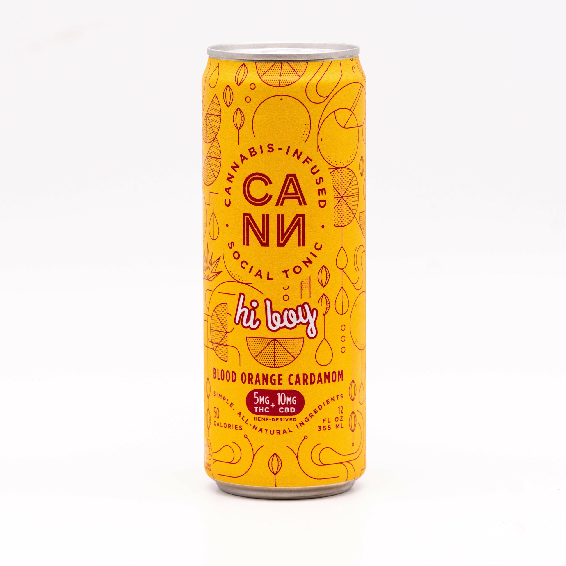 Cann Hi-Boy Blood Orange 5mg Delta Blend Seltzer.