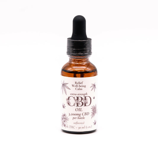 Extra Strength 3200mg CBD Oil - 1oz Bottle.