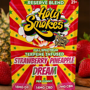 Strawberry Pineapple Dream Gummies, Reserve Blend, Holy Smokes
