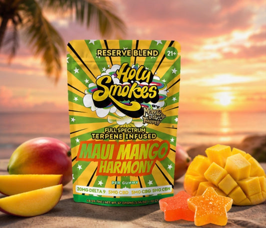 Maui Mango Harmony Gummies, Reserve Blend, Holy Smokes
