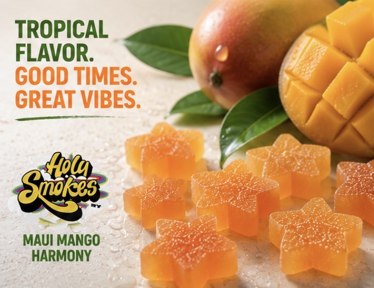 Maui Mango Harmony Gummies, Reserve Blend, Holy Smokes