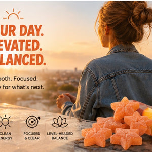 Peach Sunrise Balanced Gummies, Reserve Blend, Holy Smokes