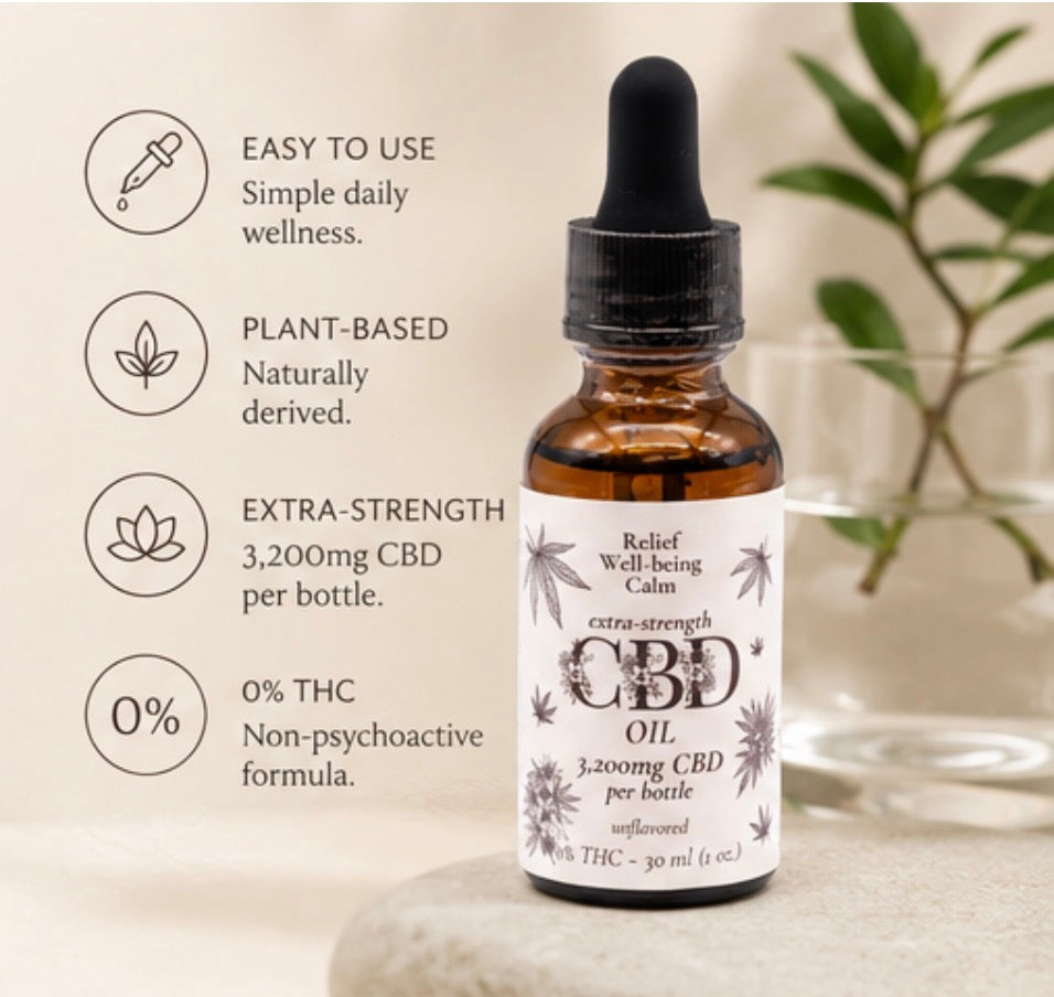 Extra-Strength CBD Oil – 3,200mg CBD