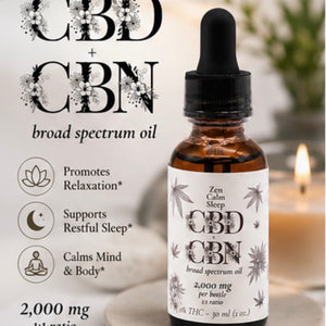 Zen Calm Sleep CBD + CBN Broad Spectrum Oil