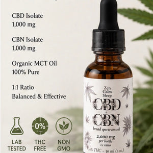Zen Calm Sleep CBD + CBN Broad Spectrum Oil