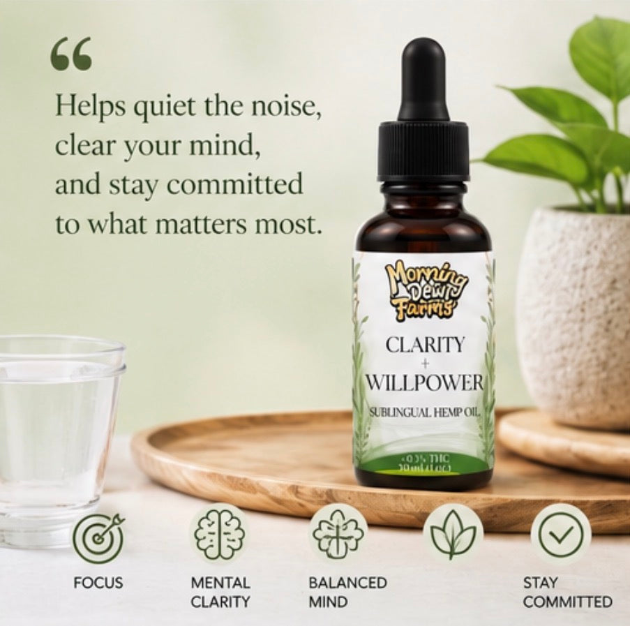Clarity + Willpower Sublingual Hemp Oil