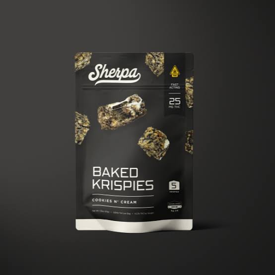 Sherpa Baked Krispies 25mg Cookies N Cream